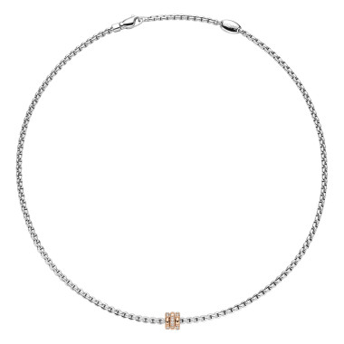 Halsschmuck, Weißgold, FOPE Eka Tiny Flex'it Collier