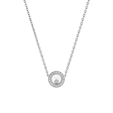 Halsschmuck, Weißgold, Chopard Happy Diamonds Icons Halskette