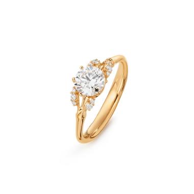 Ringe, Gelbgold, Ole Lynggaard Copenhagen Winter Frost Solitaire Ring