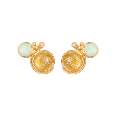 Ohrringe, Gelbgold, Ole Lynggaard Copenhagen Lotus Ohrstecker