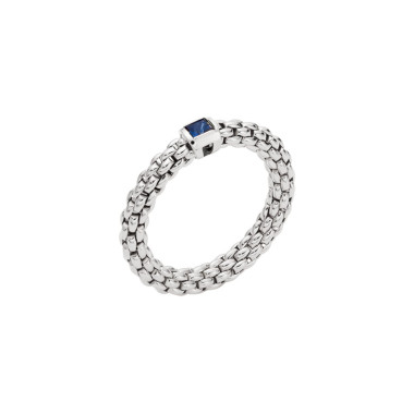 Ringe, Weißgold, FOPE Souls Flex'it Ring mit Saphir