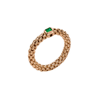 Ringe, Roségold, FOPE Souls Flex'it Ring mit Smaragd