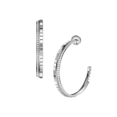Ohrringe, Weißgold, Chopard Ice Cube Creolen