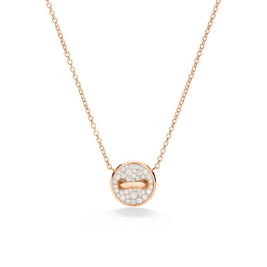         Roségold, Halsschmuck, Pomellato Pom Pom Dot wendbare Halskette mit Anhänger