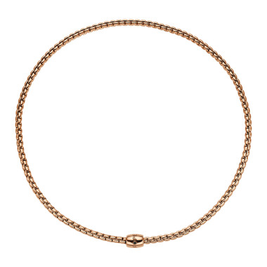 Halsschmuck, Roségold, FOPE Eka Flex'it Halskette mit dekorativem Verschluss