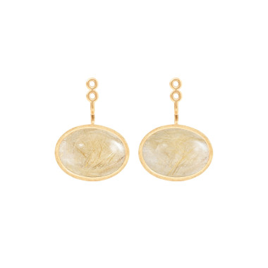         Gelbgold, Ohrringe, Ole Lynggaard Copenhagen Lotus Einhänger für Ohrringe groß