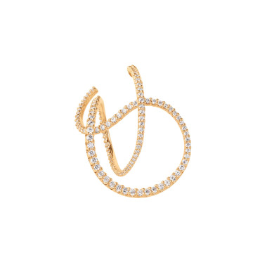         Gelbgold, Ohrringe, Ole Lynggaard Copenhagen Love Bands Twisted Ohrring