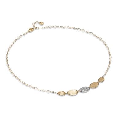 Halsschmuck, Weißgold, Marco Bicego Lunaria Halskette