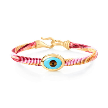 Armschmuck, Textil, Ole Lynggaard Copenhagen Life Armband mit Evil Eye