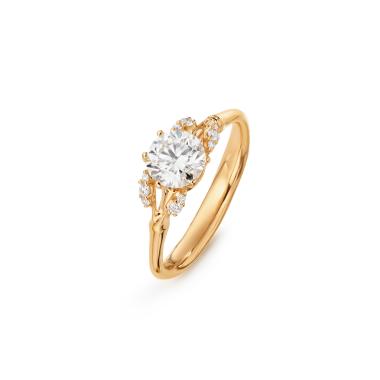 Ringe, Gelbgold, Ole Lynggaard Copenhagen Winter Frost Solitaire Ring