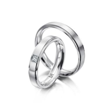 Ringe, Weißgold, Meister Trauringe Classics