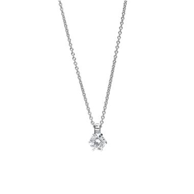 Halsschmuck, Gold, Heinz Mayer Solitaircollier 0.25ct