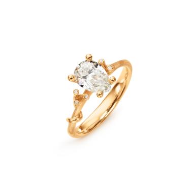 Ringe, Gelbgold, Ole Lynggaard Copenhagen Nature Solitaire Ring