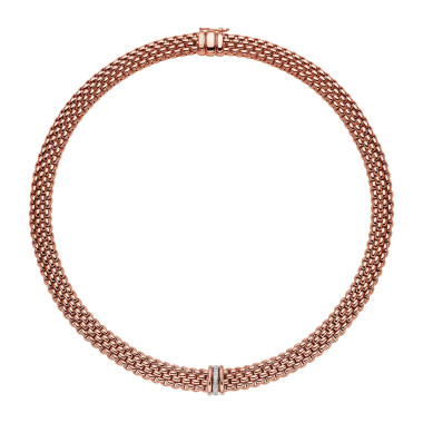 Halsschmuck, Weißgold, FOPE Panorama Collier mit Diamanten