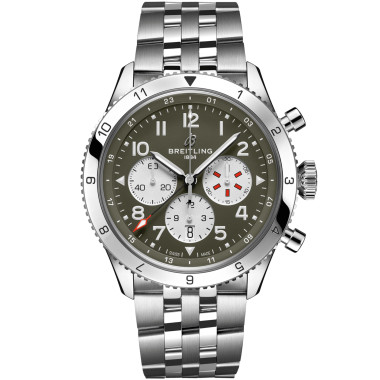 Herrenuhr, Automatik, Breitling Super AVI B04 Chronograph GMT 46 Curtiss Warhawk
