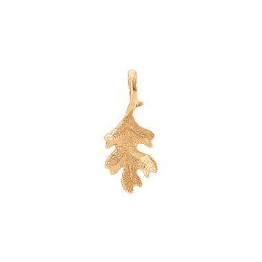 Halsschmuck, Gelbgold, Ole Lynggaard Copenhagen Forest Eichenblatt Anhänger Small