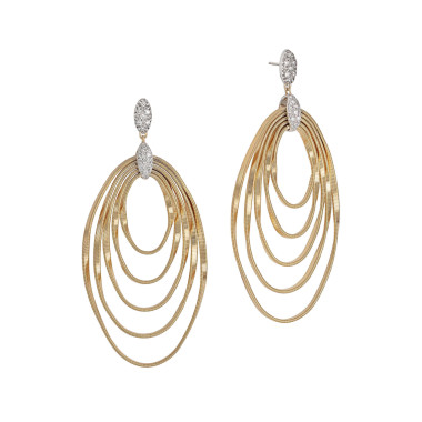 Ohrringe, Weißgold, Marco Bicego Marrakech Onde Ohrringe