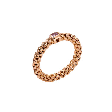Ringe, Roségold, FOPE Souls Flex'it Ring mit Saphir