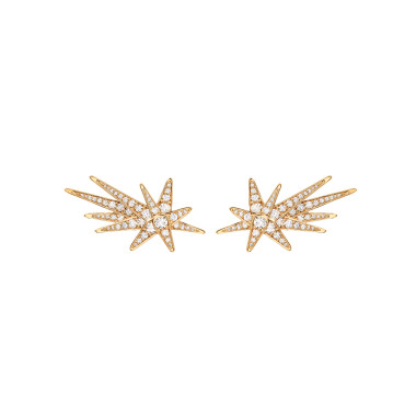 Ohrringe, Gelbgold, Ole Lynggaard Copenhagen Funky Shooting Stars Ohrringe