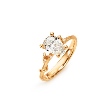         Gelbgold, Ringe, Ole Lynggaard Copenhagen Nature Solitaire Ring