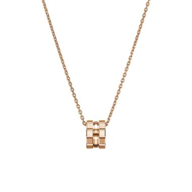Halsschmuck, Roségold, Chopard Ice Cube Anhänger mit Halskette