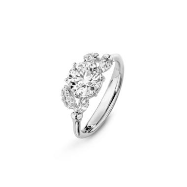 Ringe, Weißgold, Ole Lynggaard Copenhagen Winter Frost Solitaire Ring