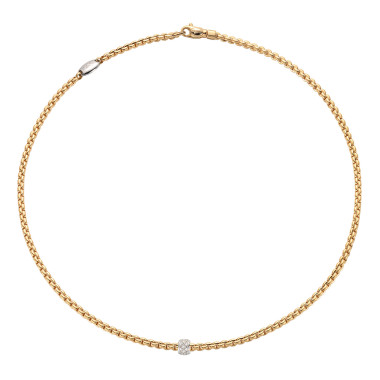 Halsschmuck, Weißgold, FOPE Eka Tiny Flex'it Collier