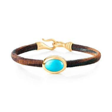 Armschmuck, Textil, Ole Lynggaard Copenhagen Life Armband mit Türkis