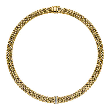 Halsschmuck, Weißgold, FOPE Panorama Collier mit Diamanten