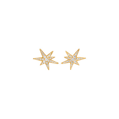         Gelbgold, Ohrringe, Ole Lynggaard Copenhagen Funky Stars Ohrstecker Small