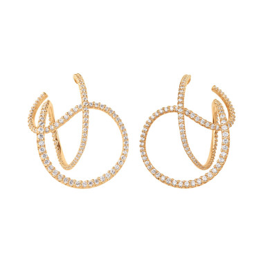 Ohrringe, Gelbgold, Ole Lynggaard Copenhagen Twisted Love Bands Ohrringe