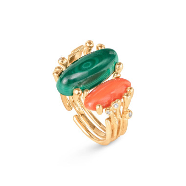 Ringe, Gelbgold, Ole Lynggaard Copenhagen BoHo Ring Double