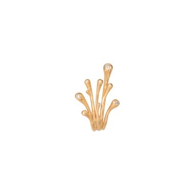 Ohrringe, Gelbgold, Ole Lynggaard Copenhagen BoHo Einzelner Ohrclip Small