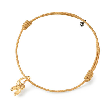         Gelbgold, Armschmuck, Ole Lynggaard Copenhagen Elephant Kordelarmband