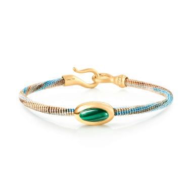 Armschmuck, Textil, Ole Lynggaard Copenhagen Life Armband mit Malachit