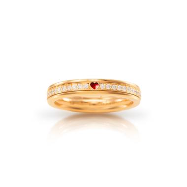 Ringe, Gelbgold, Wellendorff Ring WAHRE LIEBE. zart.