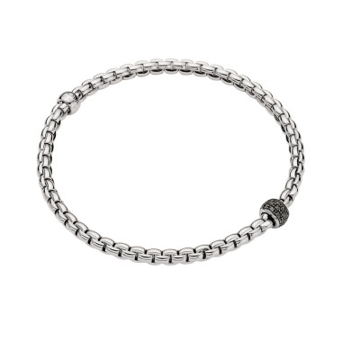         Weißgold, Armschmuck, FOPE Eka Flex'it Armband mit Pavébesatz