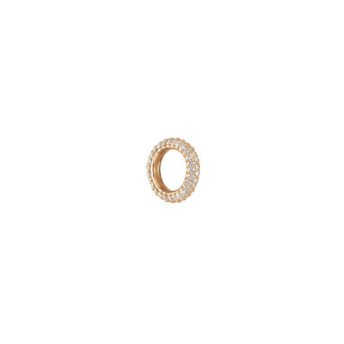         Gelbgold, Ohrringe, Ole Lynggaard Copenhagen Nature Einhänger klein mit Diamant-Pavé