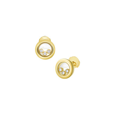 Gelbgold, Ohrringe, Chopard Happy Diamonds Icons Ohrstecker