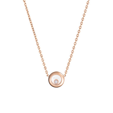 Halsschmuck, Roségold, Chopard Happy Diamonds Icons Halskette