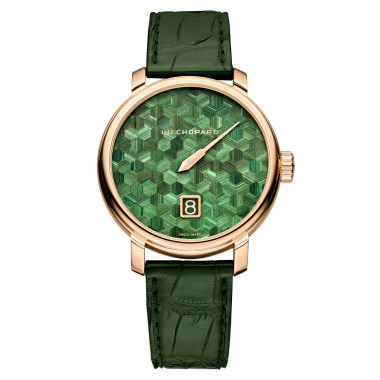 Damen- und Herrenuhr, Handaufzug, Chopard L.U.C Quattro Spirit 25 Straw Marquetry Edition
