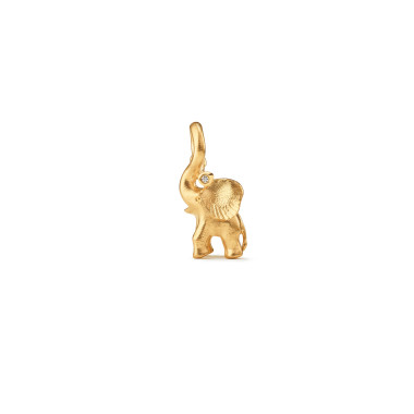         Gelbgold, Halsschmuck, Ole Lynggaard Copenhagen Elephant Anhänger mittel