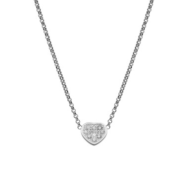 Halsschmuck, Weißgold, Chopard My Happy Hearts Halskette