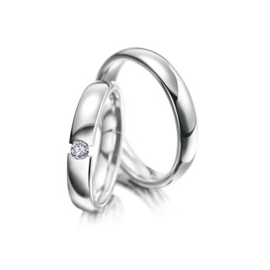 Ringe, Weißgold, Meister Trauringe Classics