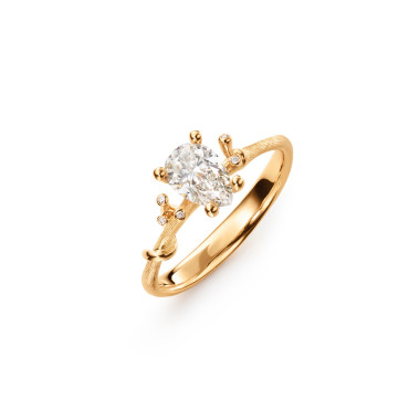         Gelbgold, Ringe, Ole Lynggaard Copenhagen Nature Solitaire Ring