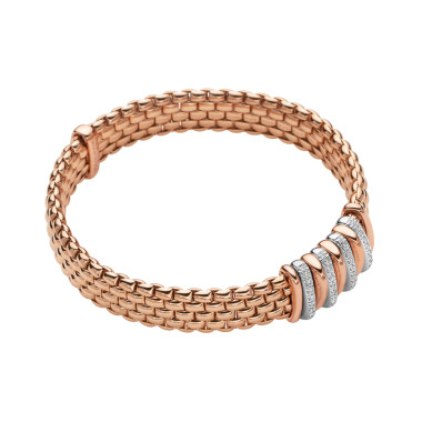 Armschmuck, Weißgold, FOPE Panorama Flex'it Armband mit Diamanten