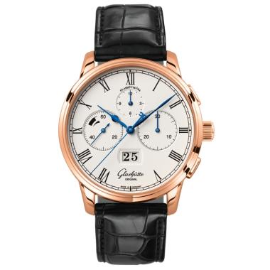 Unisex, Automatik, Glashütte Original Senator Chronograph 
Panoramadatum