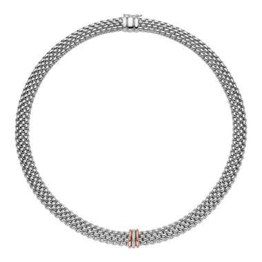Halsschmuck, Weißgold, FOPE Panorama Collier mit Diamanten
