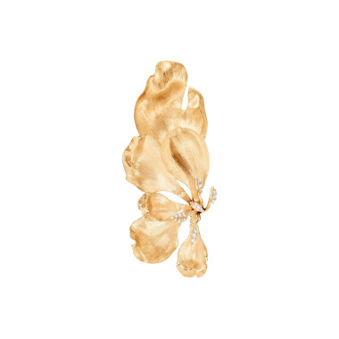         Gelbgold, Ohrringe, Ole Lynggaard Copenhagen Wild Rose Ohrclip