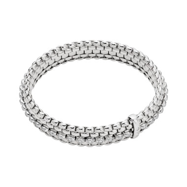         Weißgold, Armschmuck, FOPE Eka Flex'it Armband mit Diamantpavé
